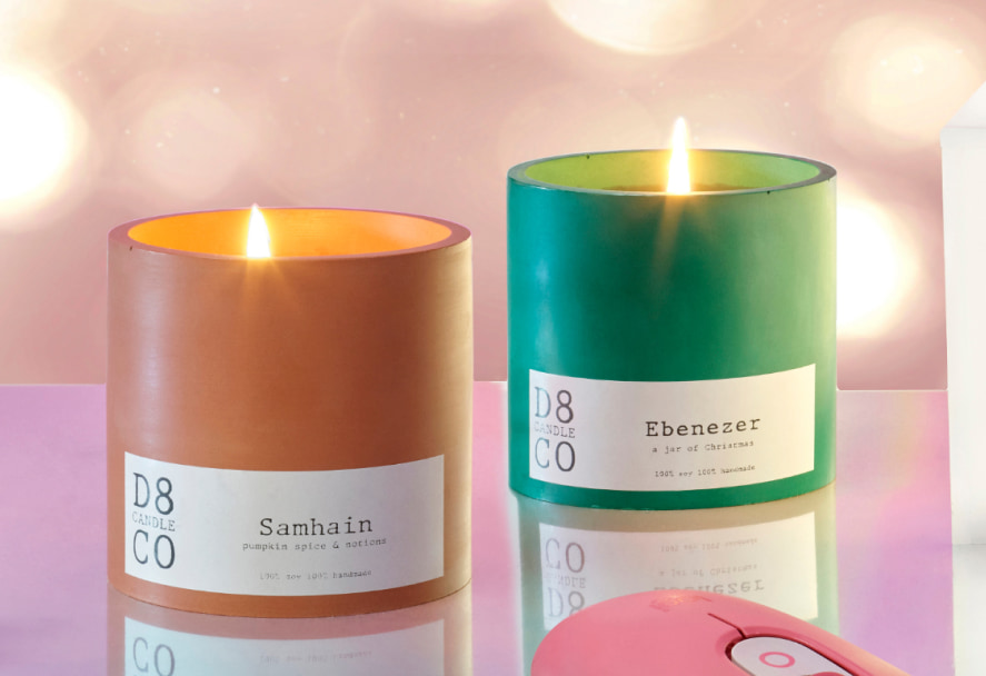Two Dublin 8 scented candles