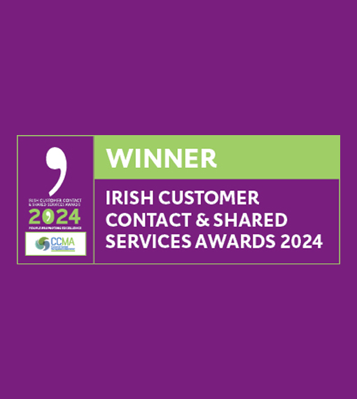 CCMA winner for 2024, Irish Customer Contact and Shared Services Awards