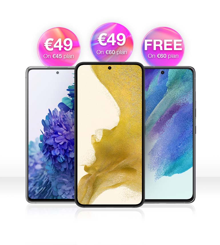 three samsung galaxy phones with special offers