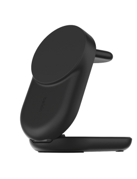 A black Belkin 25w charging dock