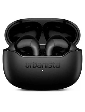 Black Urbanista Palermo Earbuds in their charging case