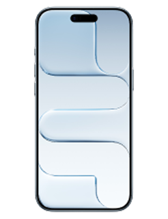 Front view of an iPhone Air featuring a Super Retina XDR display with a centered pill-shaped Dynamic Island, and an abstract wallpaper.