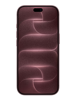 Front view of a burgundy iPhone 18 Pro featuring thin bezels, a Dynamic Island at the top, and a deep red textured abstract wallpaper.