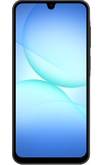 Front view of a Samsung A17