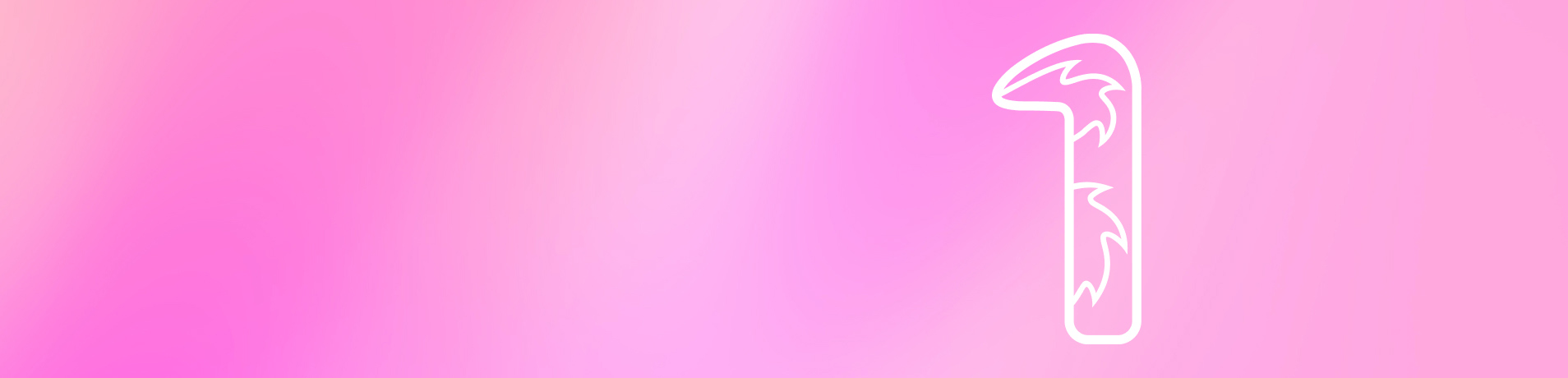 A soft pink and white backdrop with the number one containing the design from the Three logo, highlighted in the middle.